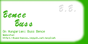 bence buss business card